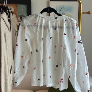 Velvet by Graham & Spencer White Floral Blouse